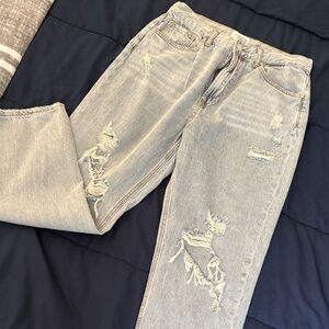 Casual Light Blue Boyfriend Jeans